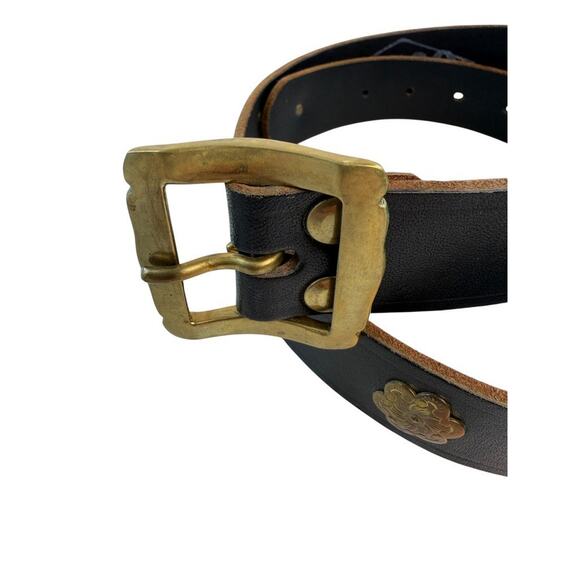 Vintage MAGO Appenzeller Folk Belt Black Brass Switzerland Traditional Cows 30 main image 10